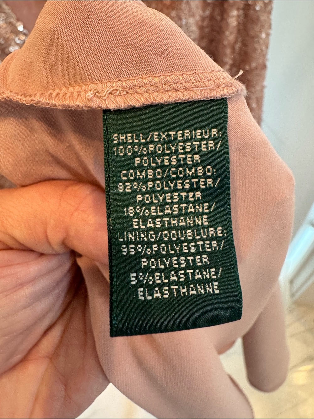 Ralph Lauren Rose Gold Sequin Slip Maxi Dress - Picture 8 of 12